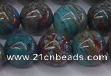 CAG9475 15.5 inches 12mm round blue crazy lace agate beads