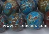 CAG9477 15.5 inches 16mm round blue crazy lace agate beads