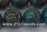 CAG9478 15.5 inches 18mm round blue crazy lace agate beads