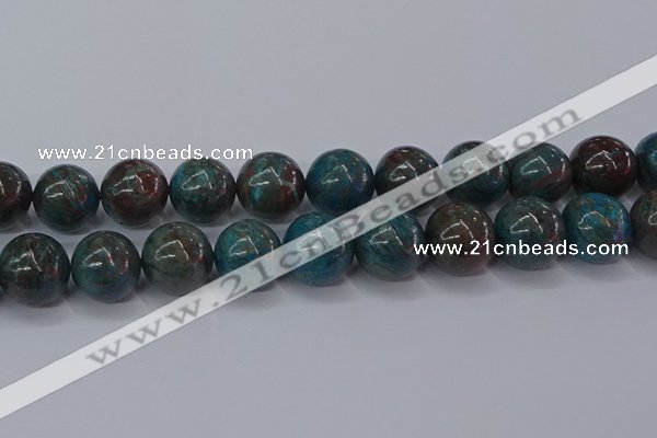 CAG9478 15.5 inches 18mm round blue crazy lace agate beads