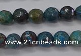 CAG9481 15.5 inches 6mm faceted round blue crazy lace agate beads