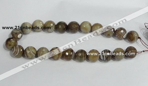 CAG950 16 inches 18mm faceted round madagascar agate gemstone beads