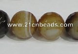 CAG951 16 inches 20mm faceted round madagascar agate gemstone beads