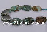 CAG9531 15.5 inches 35*45mm - 40*50mm freeform ocean agate beads