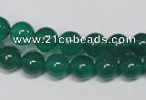 CAG954 15.5 inches 8mm round green agate gemstone beads wholesale