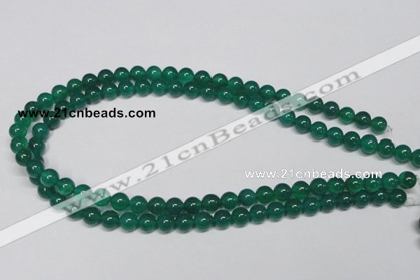 CAG954 15.5 inches 8mm round green agate gemstone beads wholesale