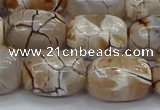 CAG9540 15.5 inches 13*18mm drum dragon veins agate beads