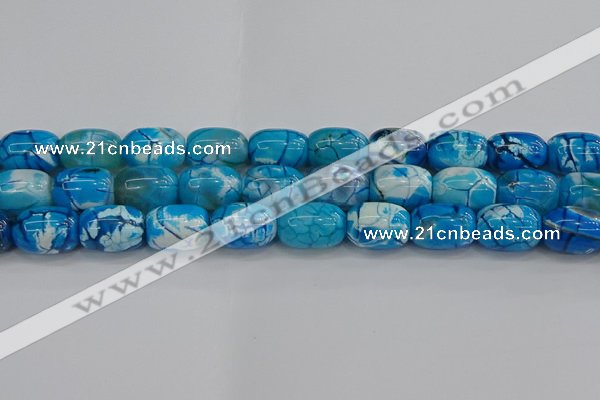 CAG9545 15.5 inches 13*18mm drum dragon veins agate beads