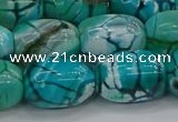 CAG9546 15.5 inches 13*18mm drum dragon veins agate beads