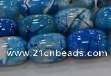 CAG9549 15.5 inches 13*18mm drum dragon veins agate beads