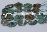 CAG9553 15.5 inches 25*35mm - 30*45mm freeform ocean agate beads