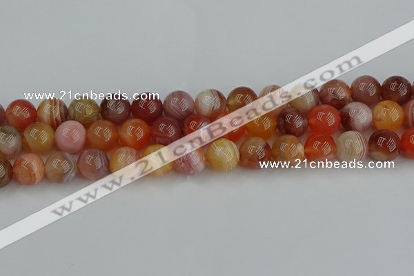 CAG9564 15.5 inches 12mm round red botswana agate gemstone beads