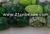 CAG9568 15.5 inches 13*18mm drum dragon veins agate beads