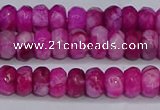 CAG9573 15.5 inches 4*6mm faceted rondelle crazy lace agate beads