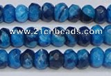 CAG9578 15.5 inches 4*6mm faceted rondelle crazy lace agate beads