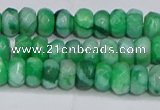 CAG9579 15.5 inches 4*6mm faceted rondelle crazy lace agate beads