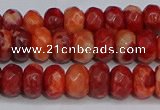 CAG9587 15.5 inches 5*8mm faceted rondelle crazy lace agate beads