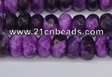 CAG9588 15.5 inches 5*8mm faceted rondelle crazy lace agate beads