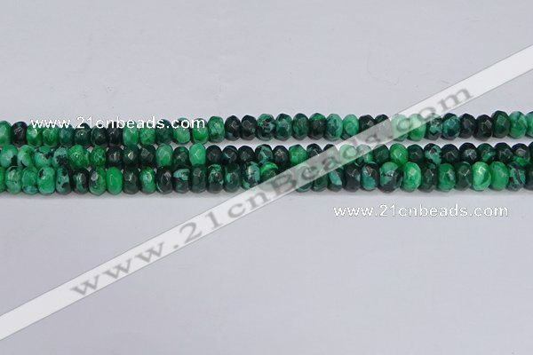 CAG9595 15.5 inches 5*8mm faceted rondelle crazy lace agate beads