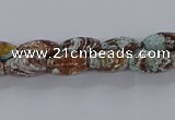 CAG9610 15.5 inches 6*12mm rice ocean agate gemstone beads