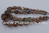 CAG9616 15.5 inches 8*10mm - 20*30mm faceted nuggets ocean agate beads