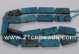 CAG9652 15.5 inches 20*40mm - 20*45mm rectangle ocean agate beads