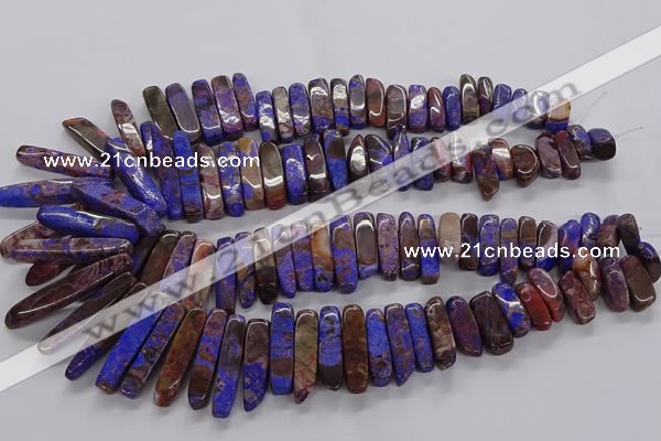 CAG9655 Top drilled 7*20mm - 9*40mm sticks ocean agate beads