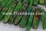 CAG9656 Top drilled 7*20mm - 9*40mm sticks ocean agate beads