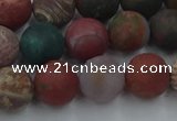 CAG9668 15.5 inches 10mm round matte ocean agate beads wholesale