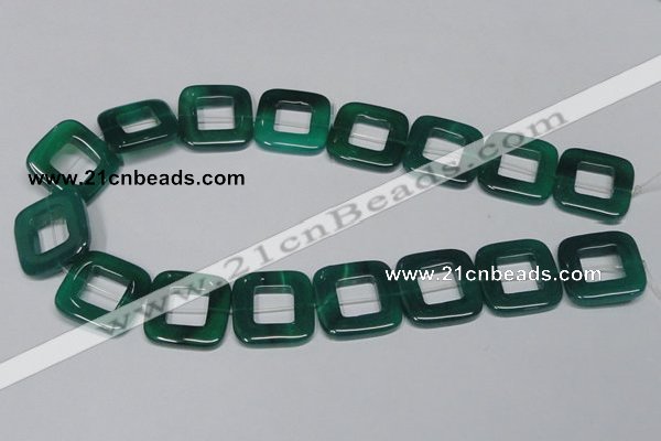 CAG968 15.5 inches 25*25mm square green agate gemstone beads wholesale