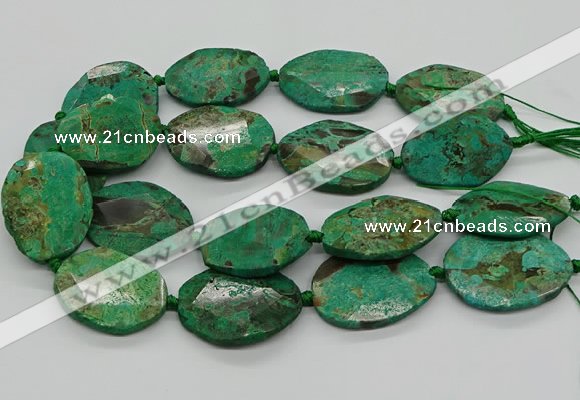 CAG9693 15.5 inches 25*35mm - 30*40mm freeform ocean agate beads