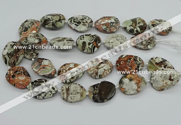 CAG9695 15.5 inches 22*30mm - 25*35mm freeform ocean agate beads