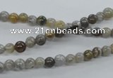 CAG970 15.5 inches 4mm round bamboo leaf agate gemstone beads