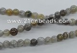 CAG970 15.5 inches 4mm round bamboo leaf agate gemstone beads