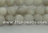 CAG9701 15.5 inches 6mm round matte grey agate beads wholesale