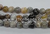 CAG971 15.5 inches 6mm round bamboo leaf agate gemstone beads