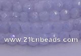 CAG9728 15.5 inches 4mm faceted round blue lace agate beads