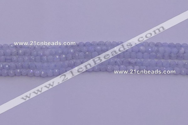 CAG9728 15.5 inches 4mm faceted round blue lace agate beads