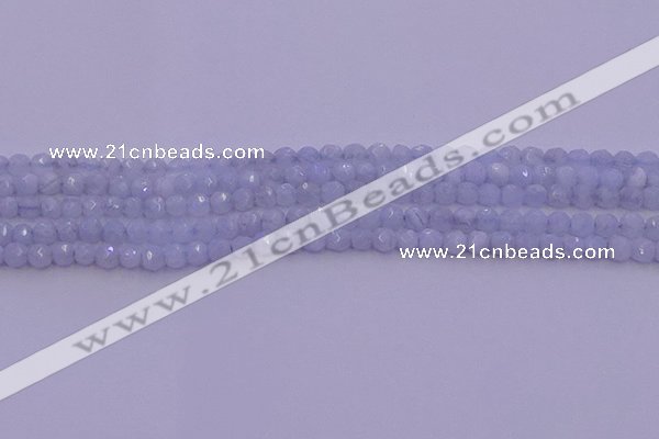 CAG9728 15.5 inches 4mm faceted round blue lace agate beads