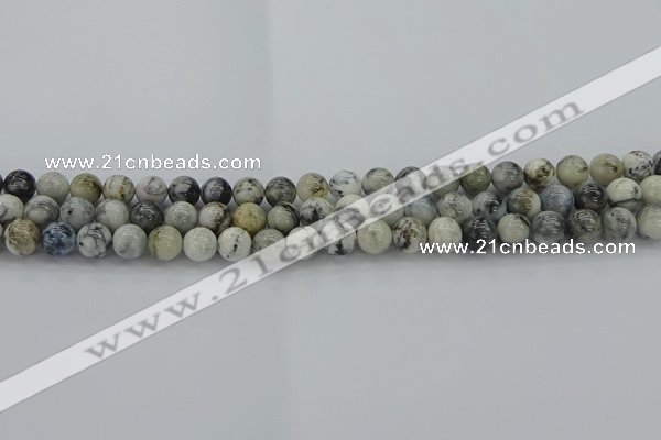 CAG9731 15.5 inches 6mm round black & white agate beads wholesale