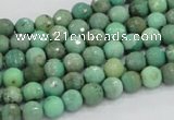 CAG975 15.5 inches 4mm faceted round green grass agate gemstone beads