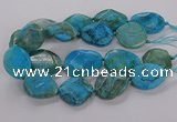 CAG9757 15.5 inches 30*35mm - 35*45mm faceted freeform agate beads