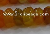 CAG9762 15.5 inches 8*16mm faceted rondelle agate gemstone beads