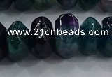 CAG9767 15.5 inches 8*16mm faceted rondelle agate gemstone beads