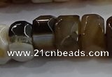 CAG9776 15.5 inches 8*16mm faceted rondelle agate gemstone beads