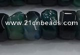 CAG9784 15.5 inches 8*16mm faceted rondelle agate gemstone beads