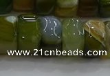 CAG9786 15.5 inches 8*16mm faceted rondelle agate gemstone beads