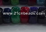 CAG9788 15.5 inches 8*16mm faceted rondelle agate gemstone beads