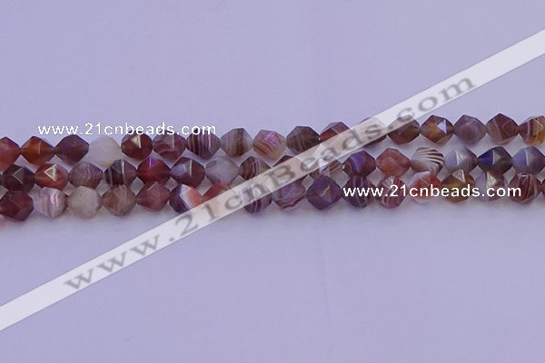 CAG9792 15.5 inches 8mm faceted nuggets botswana agate beads