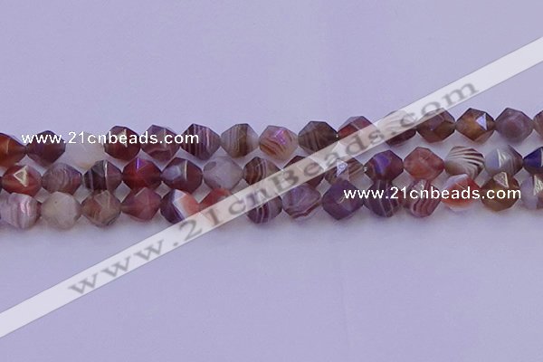 CAG9794 15.5 inches 12mm faceted nuggets botswana agate beads